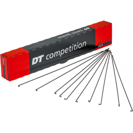 Competition black spokes 14 / 15 g = 2 / 1.8 mm box 500, 292 mm