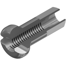 2 x 12 mm Prolock brass nipples silver 