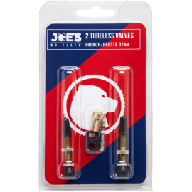 Joes No Flats Tubeless Presta Valves Pair  32MM