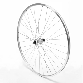Rear Wheel 700c Hybrid Freewheel Silver Single Wall Nutted