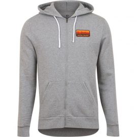Men's Fleece Zip-Up Hoody, Heather Grey, Size M
