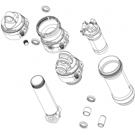 ROCKSHOX SPARE - REAR SHOCK MOUNTING HARDWARE 05-07 21.84X6 3-PIECE (1 SET):