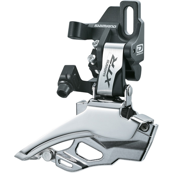 Shimano FD-M985 XTR 10-speed double front derailleur, top swing, dual-pull