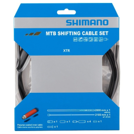 MTB gear cable set for rear only  Polymer coated stainless steel inner